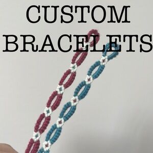 CUSTOM Matching pack of 2 handmade daisy bracelets